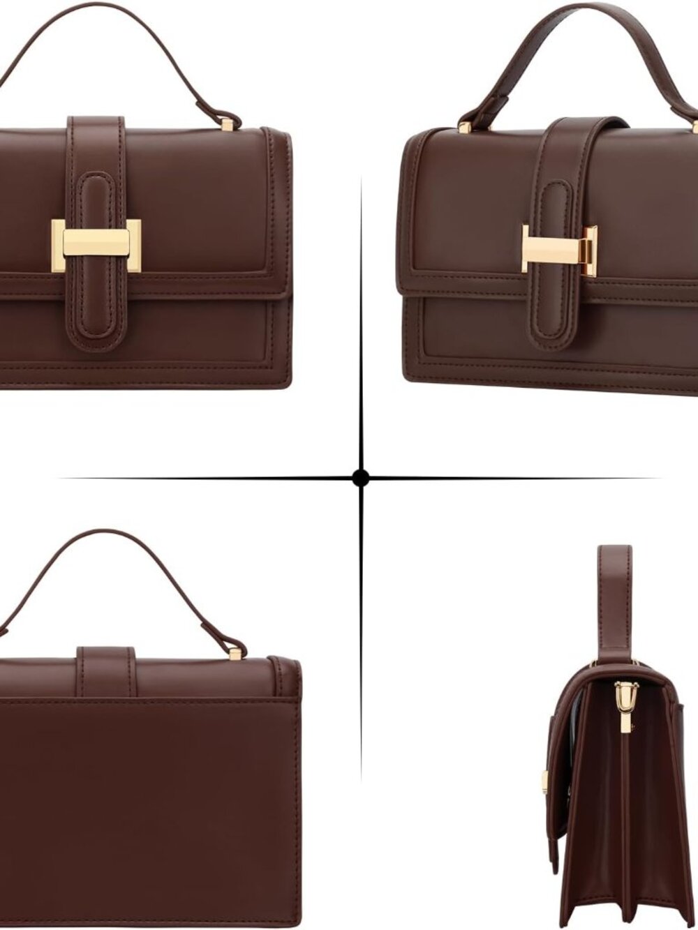 Crossbody Bag for Women, Top Handle Purse Small Designer Handbag | Adjustable Sh - Picture 7 of 7